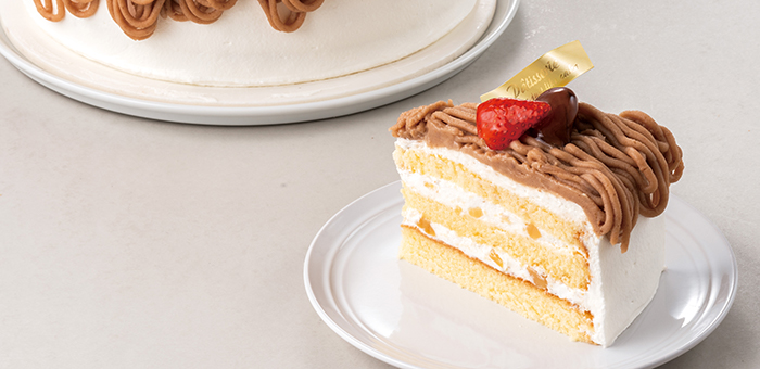 秋薫るモンブランショートケーキ