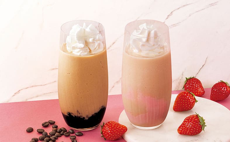 コーヒーカラメルグラニータ～珈琲ゼリー～およびティーグラニータ～ストロベリークリーム～
